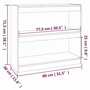 vidaXL ブックキャビネット/間仕切り 80x30x71.5 cm パイン無垢材家具 棚 本棚・オープンラック(代引不可)