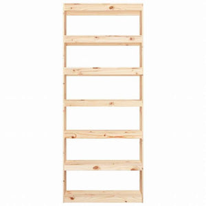 vidaXL ブックキャビネット/間仕切り 80x30x199.5 cm パイン無垢材家具 棚 本棚・オープンラック(代引不可)