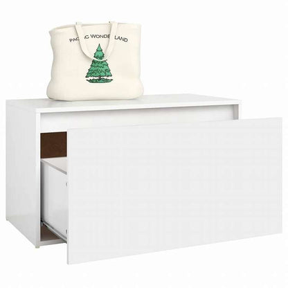 vidaXL ホールベンチ 80x40x45 cm ホワイト エンジニアリングウッド家具 ベンチ 倉庫・通路用ベンチ(代引不可)
