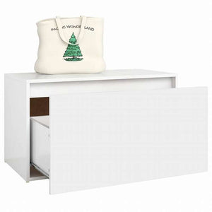 vidaXL ホールベンチ 80x40x45 cm ホワイト エンジニアリングウッド家具 ベンチ 倉庫・通路用ベンチ(代引不可)