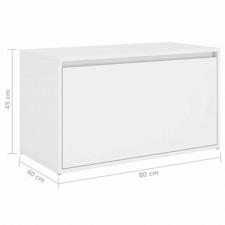 vidaXL ホールベンチ 80x40x45 cm ホワイト エンジニアリングウッド家具 ベンチ 倉庫・通路用ベンチ(代引不可)