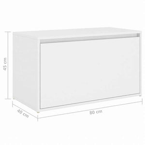 vidaXL ホールベンチ 80x40x45 cm ホワイト エンジニアリングウッド家具 ベンチ 倉庫・通路用ベンチ(代引不可)
