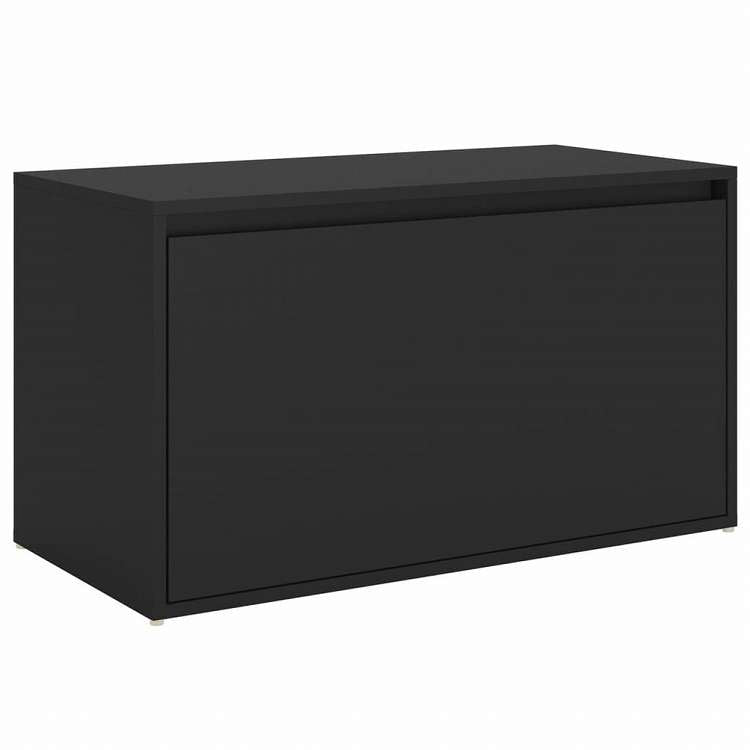 vidaXL ホールベンチ 80x40x45 cm ブラック エンジニアリングウッド家具 ベンチ 倉庫・通路用ベンチ(代引不可)