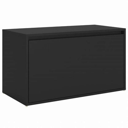 vidaXL ホールベンチ 80x40x45 cm ブラック エンジニアリングウッド家具 ベンチ 倉庫・通路用ベンチ(代引不可)