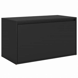 vidaXL ホールベンチ 80x40x45 cm ブラック エンジニアリングウッド家具 ベンチ 倉庫・通路用ベンチ(代引不可)