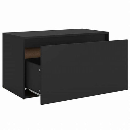 vidaXL ホールベンチ 80x40x45 cm ブラック エンジニアリングウッド家具 ベンチ 倉庫・通路用ベンチ(代引不可)