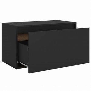 vidaXL ホールベンチ 80x40x45 cm ブラック エンジニアリングウッド家具 ベンチ 倉庫・通路用ベンチ(代引不可)