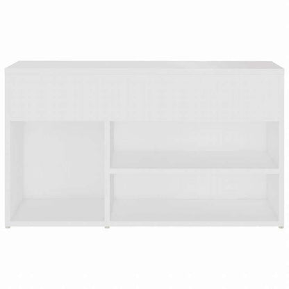 vidaXL シューズベンチ ホワイト 80x30x45 cm エンジニアリングウッドホーム&ガーデン 家事用品 収納&オーガナイザー 衣類・ワードローブ収納 シューズラック・整理収納(代引不可)
