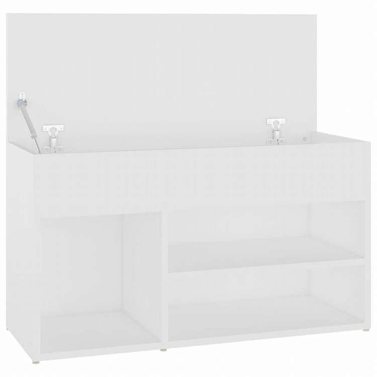 vidaXL シューズベンチ ホワイト 80x30x45 cm エンジニアリングウッドホーム&ガーデン 家事用品 収納&オーガナイザー 衣類・ワードローブ収納 シューズラック・整理収納(代引不可)