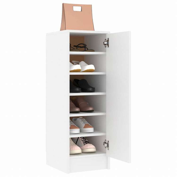 vidaXL シューズキャビネット ホワイト 32x35x92 cm エンジニアリングウッドホーム&ガーデン 家事用品 収納&オーガナイザー 衣類・ワードローブ収納 シューズラック・整理収納(代引不可)