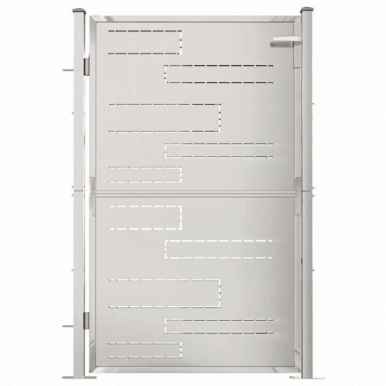 vidaXL ガーデンゲート ステンレススチール 100x150 cmハードウェア フェンス&バリア ゲート(代引不可)