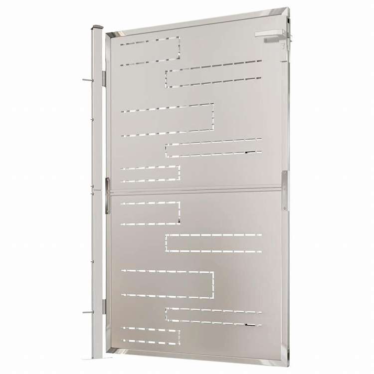 vidaXL ガーデンゲート ステンレススチール 100x150 cmハードウェア フェンス&バリア ゲート(代引不可)