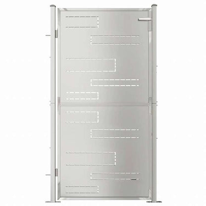vidaXL ガーデンゲート 100x180 cm ステンレススチールハードウェア フェンス&バリア ゲート(代引不可)