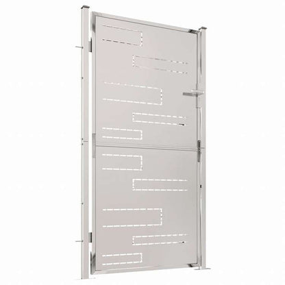 vidaXL ガーデンゲート 100x180 cm ステンレススチールハードウェア フェンス&バリア ゲート(代引不可)