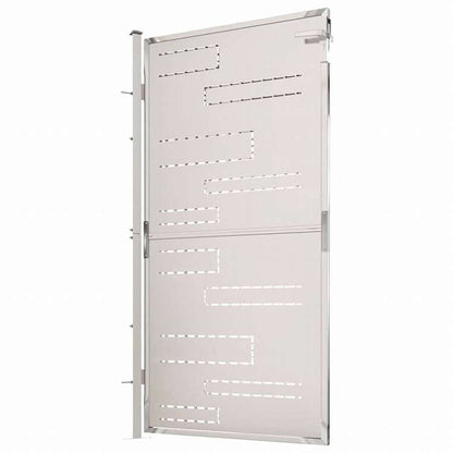 vidaXL ガーデンゲート 100x180 cm ステンレススチールハードウェア フェンス&バリア ゲート(代引不可)