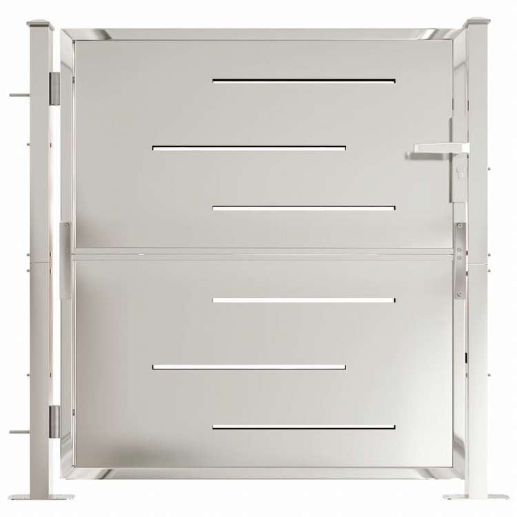 vidaXL ガーデンゲート 100x100 cm ステンレススチールハードウェア フェンス&バリア ゲート(代引不可)