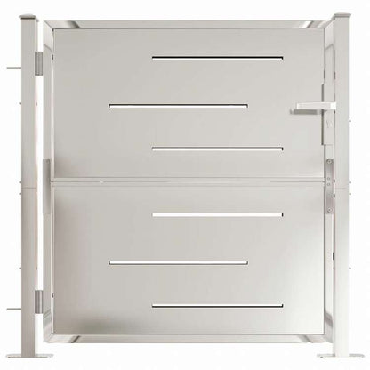 vidaXL ガーデンゲート 100x100 cm ステンレススチールハードウェア フェンス&バリア ゲート(代引不可)