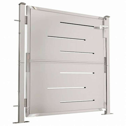 vidaXL ガーデンゲート 100x100 cm ステンレススチールハードウェア フェンス&バリア ゲート(代引不可)