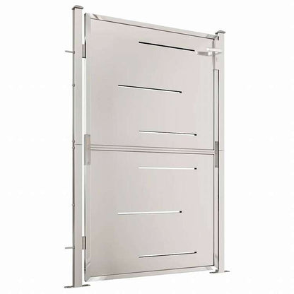 vidaXL ガーデンゲート ステンレススチール 100x150 cmハードウェア フェンス&バリア ゲート(代引不可)