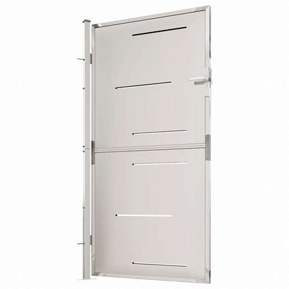 vidaXL ガーデンゲート 100x180 cm ステンレススチールハードウェア フェンス&バリア ゲート(代引不可)