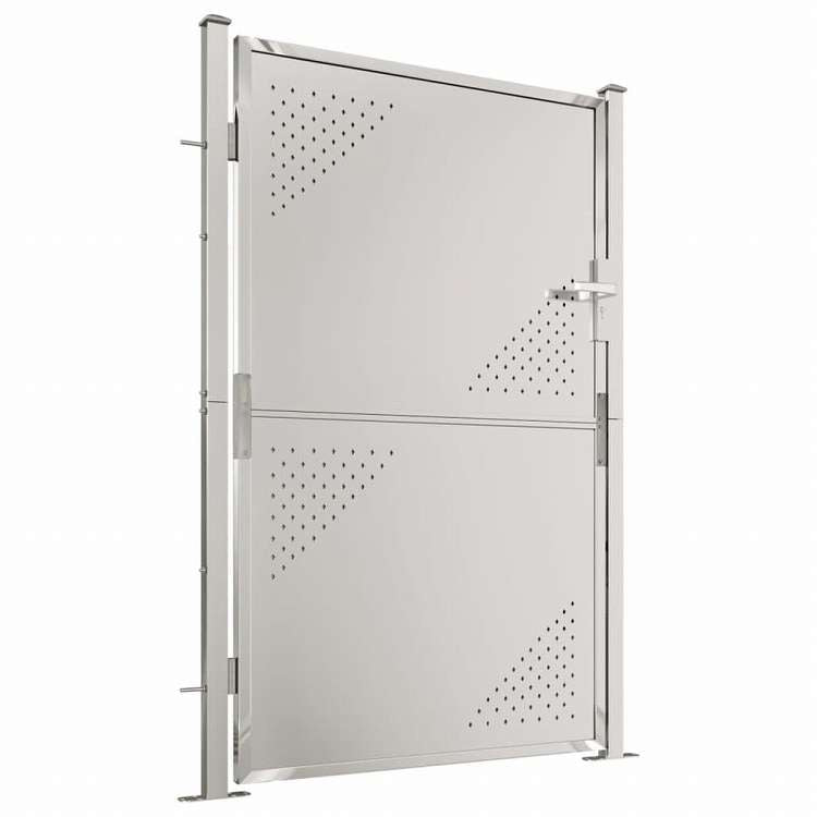 vidaXL ガーデンゲート ステンレススチール 100x150 cmハードウェア フェンス&バリア ゲート(代引不可)