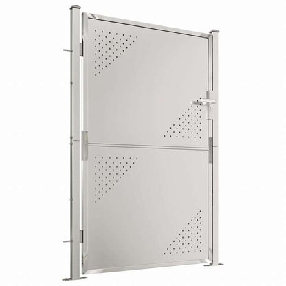 vidaXL ガーデンゲート ステンレススチール 100x150 cmハードウェア フェンス&バリア ゲート(代引不可)