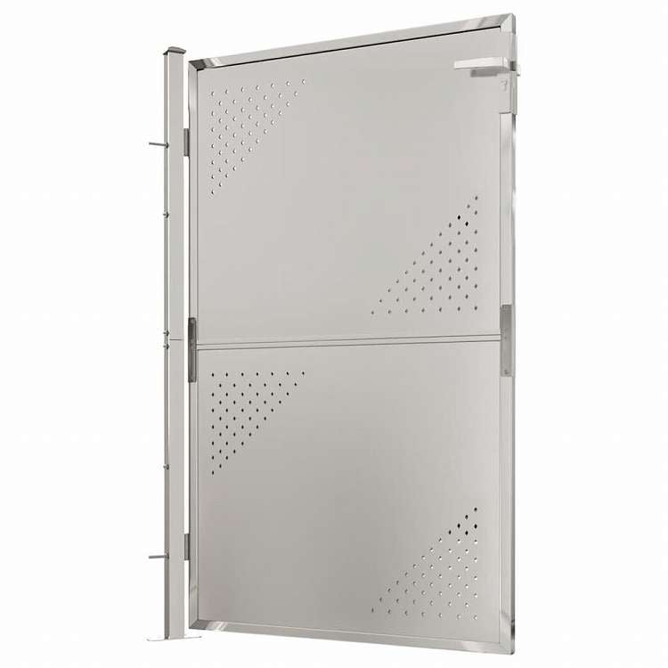 vidaXL ガーデンゲート ステンレススチール 100x150 cmハードウェア フェンス&バリア ゲート(代引不可)