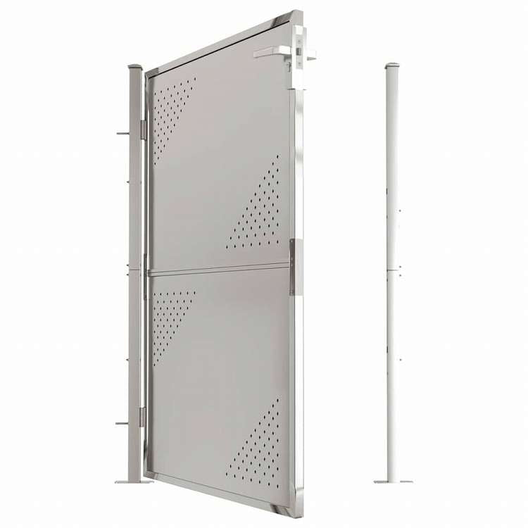 vidaXL ガーデンゲート ステンレススチール 100x150 cmハードウェア フェンス&バリア ゲート(代引不可)