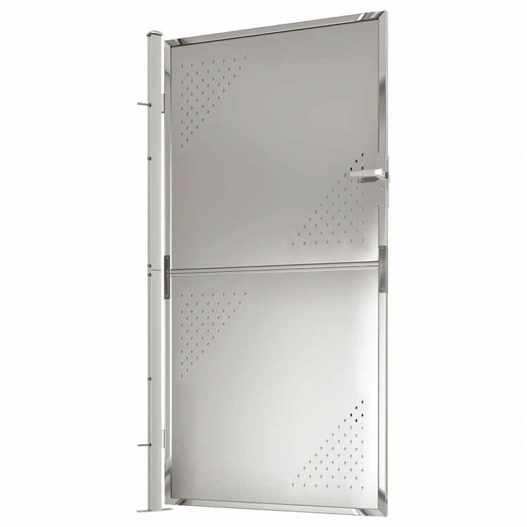 vidaXL ガーデンゲート 100x180 cm ステンレススチールハードウェア フェンス&バリア ゲート(代引不可)