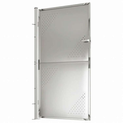 vidaXL ガーデンゲート 100x180 cm ステンレススチールハードウェア フェンス&バリア ゲート(代引不可)