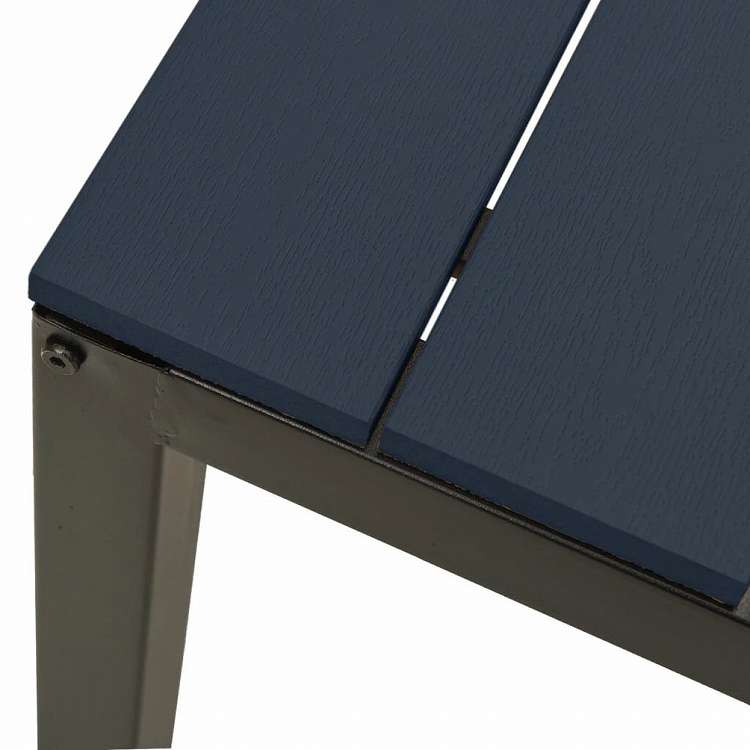 vidaXL ガーデンベンチ 110 cm スチール&WPC ブラック家具 アウトドア家具 屋外椅子 アウトドアベンチ(代引不可)