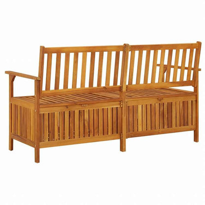vidaXL 収納ベンチ 148cm アカシア無垢材家具 アウトドア家具 屋外椅子 アウトドアベンチ(代引不可)