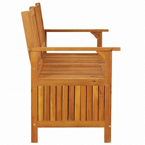 vidaXL 収納ベンチ 148cm アカシア無垢材家具 アウトドア家具 屋外椅子 アウトドアベンチ(代引不可)