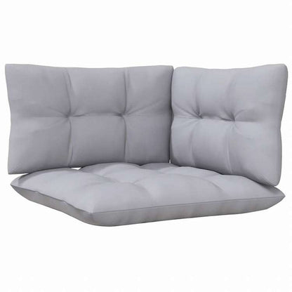 vidaXL 2人掛けガーデンソファ グレークッション付き パイン無垢材家具 アウトドア家具 屋外椅子 屋外用組み合わせソファセット(代引不可)