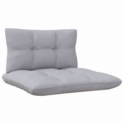 vidaXL 2人掛けガーデンソファ グレークッション付き パイン無垢材家具 アウトドア家具 屋外椅子 屋外用組み合わせソファセット(代引不可)