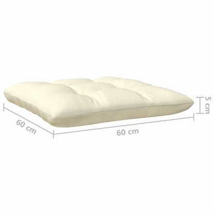 vidaXL ガーデンラウンジセット 3点 クリームクッション付き 無垢のパイン材家具 アウトドア家具 屋外椅子 屋外用組み合わせソファセット(代引不可)