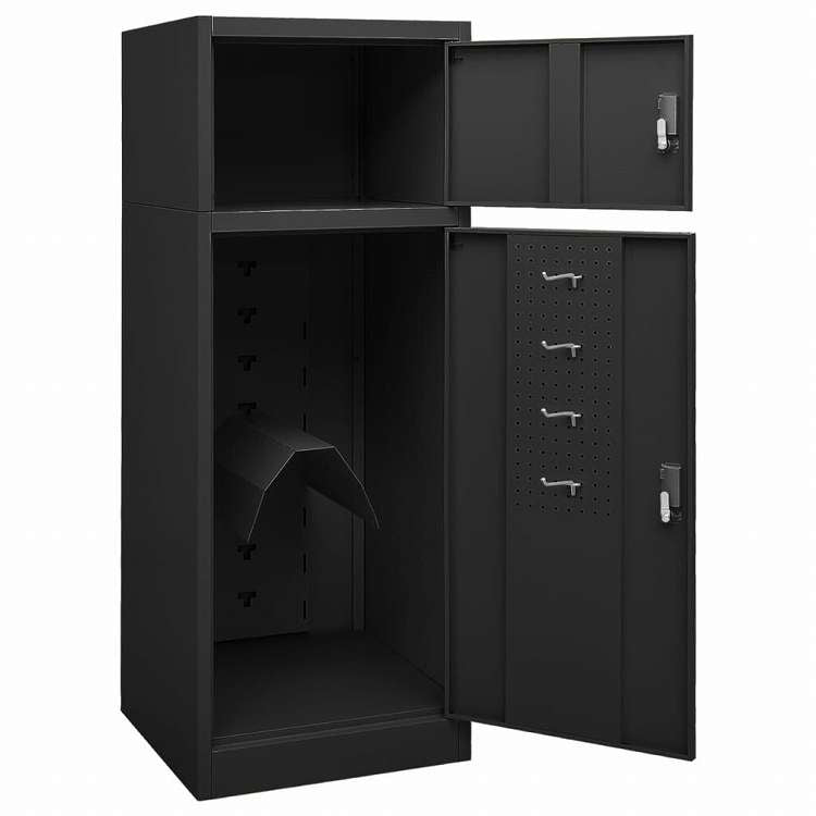 vidaXL サドルキャビネット アントラシート 53x53x140cm スチールスポーツグッズ アウトドアレクリエーション 馬術 馬用鞭アクセサリ サドルアクセサリ 鞍用品(代引不可)