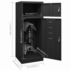 vidaXL サドルキャビネット アントラシート 53x53x140cm スチールスポーツグッズ アウトドアレクリエーション 馬術 馬用鞭アクセサリ サドルアクセサリ 鞍用品(代引不可)