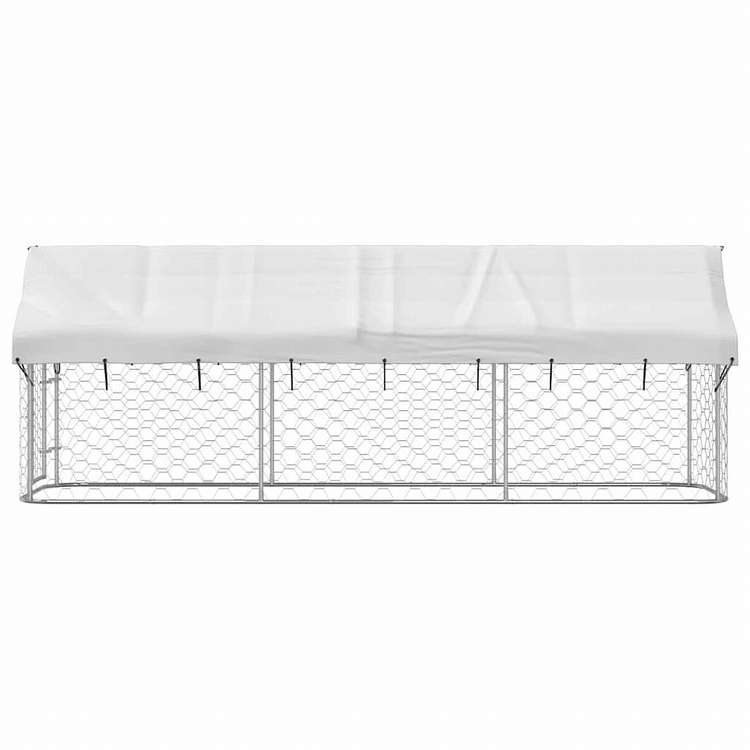 vidaXL 屋外用犬小屋 屋根付き 400x100x150cm動物&ペット用品 ペット用品 犬用品 犬小屋・ドッグラン(代引不可)