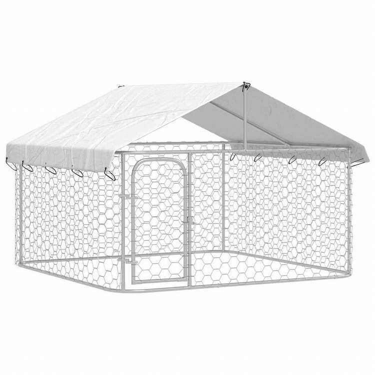 vidaXL 屋外用犬小屋 屋根付き 200x200x150cm動物&ペット用品 ペット用品 犬用品 犬小屋・ドッグラン(代引不可)