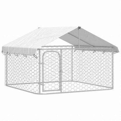 vidaXL 屋外用犬小屋 屋根付き 200x200x150cm動物&ペット用品 ペット用品 犬用品 犬小屋・ドッグラン(代引不可)