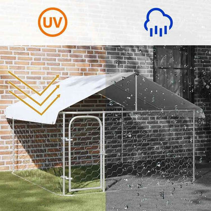 vidaXL 屋外用犬小屋 屋根付き 200x200x150cm動物&ペット用品 ペット用品 犬用品 犬小屋・ドッグラン(代引不可)