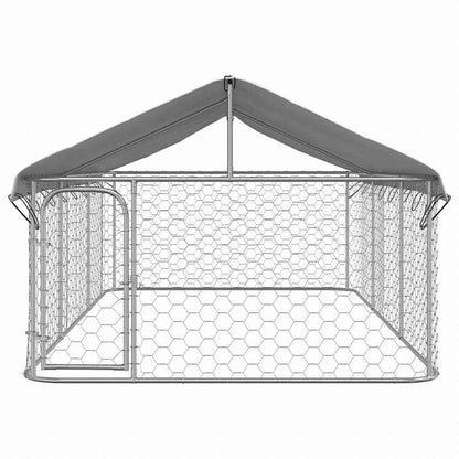 vidaXL 屋外用犬小屋 屋根付き 400x200x150cm動物&ペット用品 ペット用品 犬用品 犬小屋・ドッグラン(代引不可)