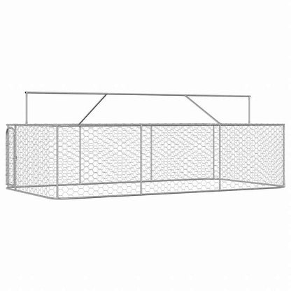 vidaXL 屋外用犬小屋 屋根付き 400x200x150cm動物&ペット用品 ペット用品 犬用品 犬小屋・ドッグラン(代引不可)