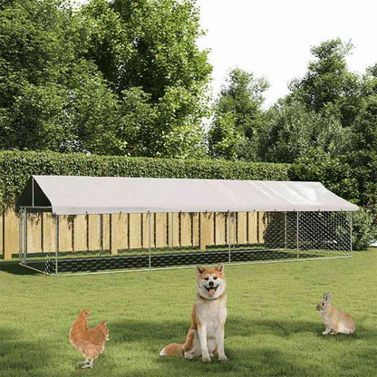 vidaXL 屋外用犬小屋 屋根付き 600x200x150cmAnimals & Pet Supplies ペット用品 犬用品 犬小屋・ドッグラン(代引不可)