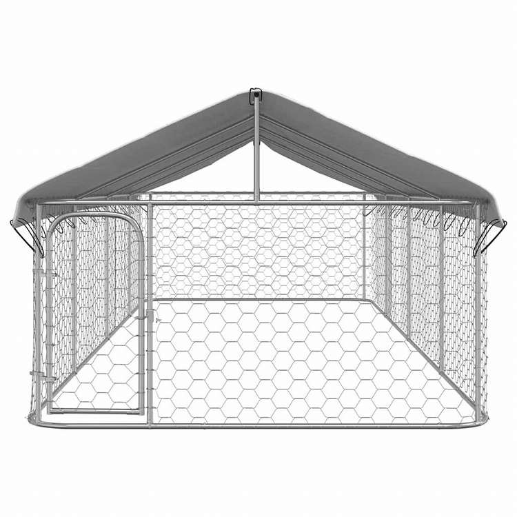vidaXL 屋外用犬小屋 屋根付き 600x200x150cmAnimals & Pet Supplies ペット用品 犬用品 犬小屋・ドッグラン(代引不可)