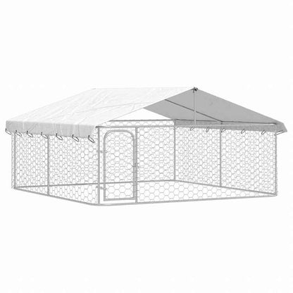 vidaXL 屋外用犬小屋 屋根付き 300x300x150cm動物&ペット用品 ペット用品 犬用品 犬小屋・ドッグラン(代引不可)