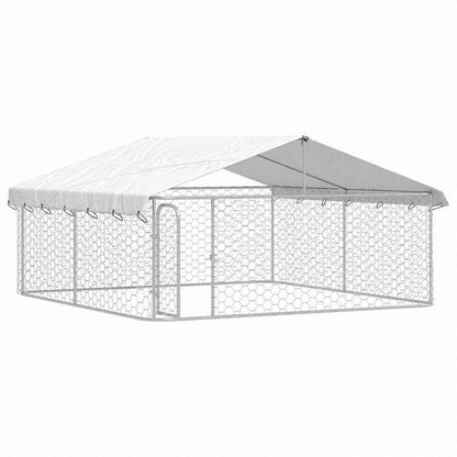 vidaXL 屋外用犬小屋 屋根付き 300x300x150cm動物&ペット用品 ペット用品 犬用品 犬小屋・ドッグラン(代引不可)