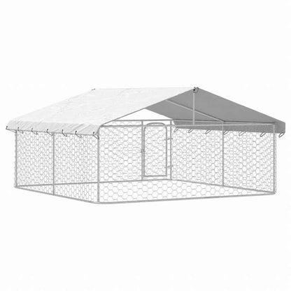 vidaXL 屋外用犬小屋 屋根付き 300x300x150cm動物&ペット用品 ペット用品 犬用品 犬小屋・ドッグラン(代引不可)