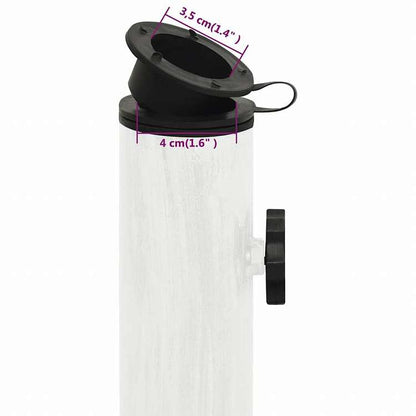 vidaXL パラソルベース 鋳鉄製 44x44x31cm ホワイトホーム&ガーデン 芝&ガーデン アウトドアリビング アウトドアアンブレラ&パラソルアクセサリー 屋外用アンブレラ土台(代引不可)